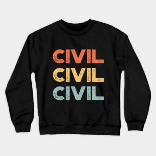 Civil Vintage Retro (Sunset) Crewneck Sweatshirt